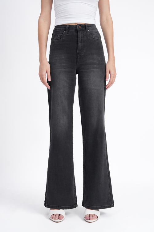 black jeans for women, wide leg jeans for women, high waist jeans for women, faded black jeans, washed black jeans, women denim jeans, loose fit jeans for women, full length jeans for women, wide leg denim, relaxed fit jeans, trendy jeans for women, premium denim jeans, casual jeans for women, everyday denim, black wide leg pants
